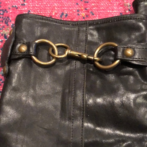 COACH black leather high heeled boots with buckles - Picture 5 of 10